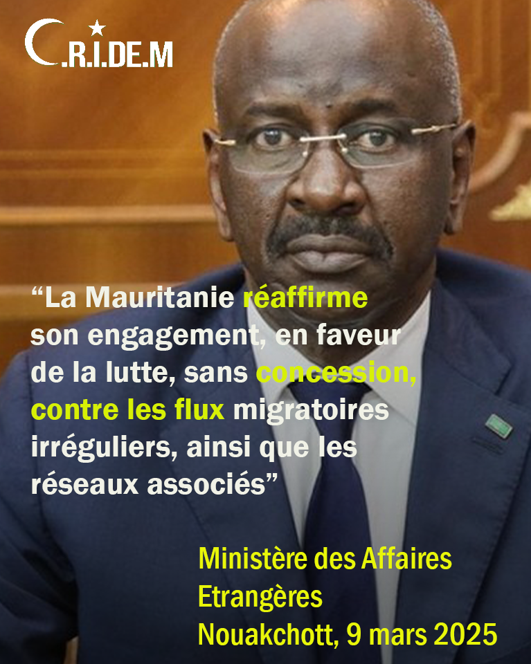 La Mauritanie réaffirme son engagement, en faveur de la lutte, sans concession, contre les flux migratoires  irréguliers